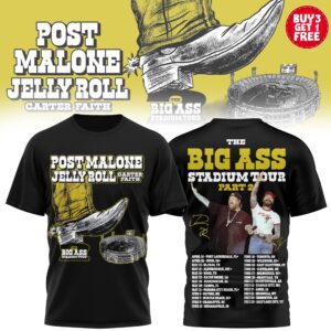 Post Malone Jelly Roll The Big Ass Stadium Tour Part 2 T-Shirt