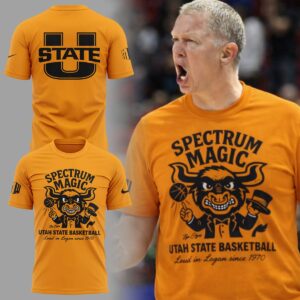 Utah State Basketball Spectrum Magic Loud in Logan since 1970 T-Shirt