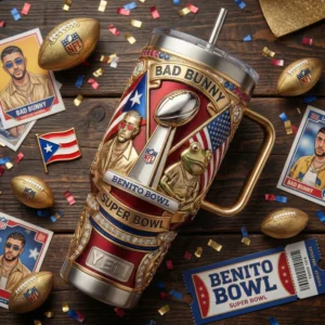 Bad Bunny NFL Super Bowl Championship YETI Tumbler