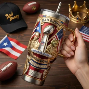 Bad Bunny NFL Super Bowl Championship YETI Tumbler