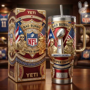 Bad Bunny NFL Super Bowl Championship YETI Tumbler