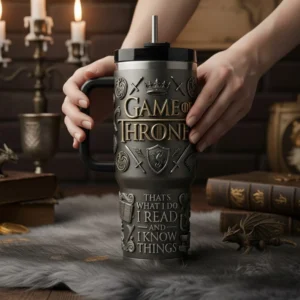 Game of Thrones I Read And I Know Things Tumbler With Handle