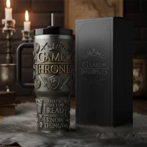 Game of Thrones I Read And I Know Things Tumbler With Handle