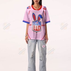 Bad Bunny Team Benito Pink Football Jersey