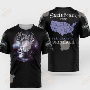 Ghost Skeletour 2026 Peoria IL T-Shirt