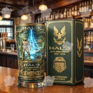 Halo 25th Anniversary 2001-2026 Sir Finishing This Fight Pint Glass