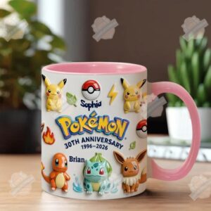 Pokémon Personalized 30th Anniversary 1996-2026 3D Mug