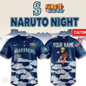 Seattle Mariners Naruto Night Custom Baseball Jersey