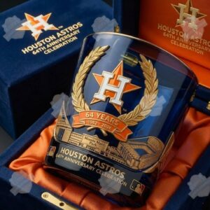 Houston Astros 64th Anniversary Celebration 1962-2026 Whiskey Glass