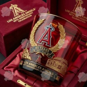 Los Angeles Angels 65th Anniversary Celebration Whiskey Glass