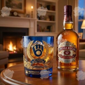 Milwaukee Brewers 57th Anniversary 1969-2026 Whiskey Glass