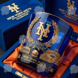 New York Mets 64th Anniversary 1962 - 2026 Whiskey Glass