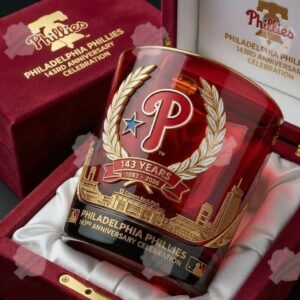 Philadelphia Phillies 143rd Anniversary 1883-2026 Whiskey Glass
