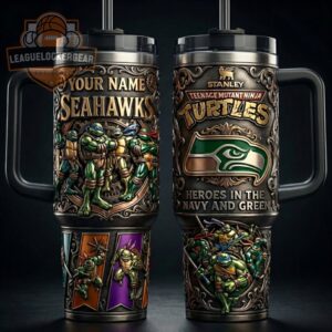 Seattle Seahawks Teenage Mutant Ninja Turtles Personalized Stanley Tumbler