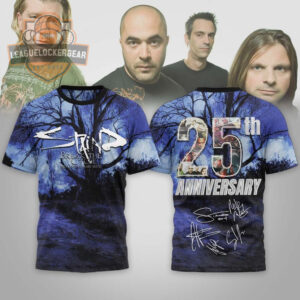 Staind Break The Cycle 25th Anniversary Tour Signed 3D T-Shirt