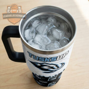 Utah Mammoth Tusks Up Hockey Custom Name Tumbler With Handle