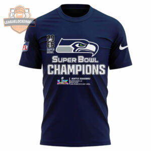 Seattle Seahawks 2X Super Bowl Champions Super Bowl XLVIII & LX T-Shirt
