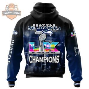 Seattle Seahawks Super Bowl LX Champions 3D Hoodie