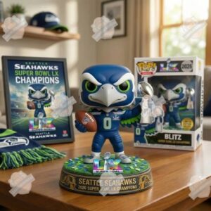 Seattle Seahawks Blitz 2026 Super Bowl LX Champions Funko Pop