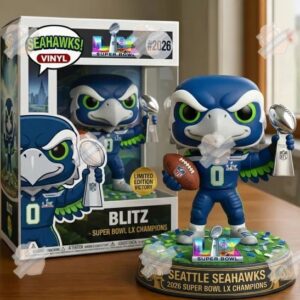 Seattle Seahawks Blitz 2026 Super Bowl LX Champions Funko Pop