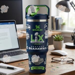 Seattle Seahawks LIX Champions 2026 Stanley Quencher Tumbler