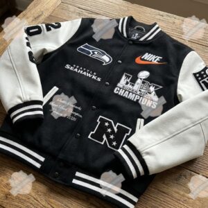Seattle Seahawks Super Bowl LX 2026 Champions Varsity Jacket