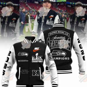 Seattle Seahawks Super Bowl LX 2026 Champions Varsity Jacket