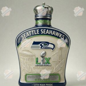 Seattle Seahawks Super Bowl LX Champions 2026 Liquor Bottle