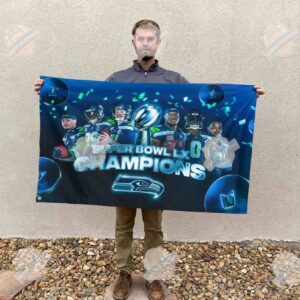 Seattle Seahawks Super Bowl Champions Flag