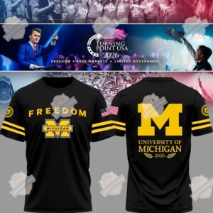 University of Michigan Turning Point USA Freedom 2026 T-Shirt