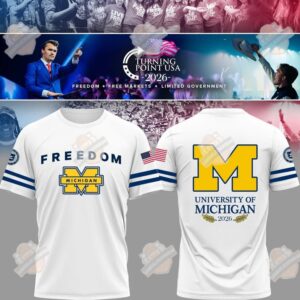 University of Michigan Turning Point USA Freedom 2026 T-Shirt