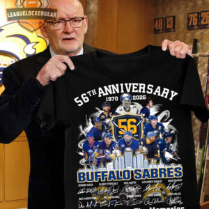 Buffalo Sabres 56th Anniversary 1970-2026 Thank You For The Memories Signatures T-Shirt