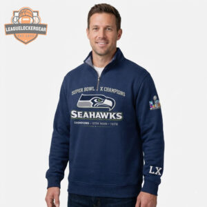 Seattle Seahawks Super Bowl LX Champions Quarter-Zip Sweatshirt