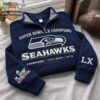Seattle Seahawks Super Bowl LX Champions Quarter-Zip Sweatshirt