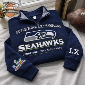Seattle Seahawks Super Bowl LX Champions Quarter-Zip Sweatshirt