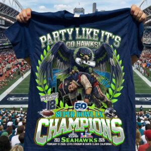 Seattle Seahawks Super Bowl LX Champions 2026 T-Shirt