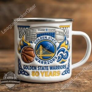 Golden State Warriors 80 Years Anniversary Enamel Mug