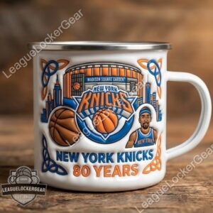 New York Knicks 80 Years Anniversary Madison Square Enamel Mug