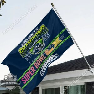 Seattle Seahawks Super Bowl LX Champions 2026 Flag