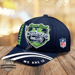 Seattle Seahawks Super Bowl LX Champions We Are 12 Cap
