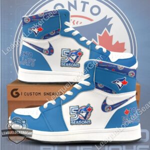 Toronto Blue Jays 50 Seasons Custom AF1 Sneakers