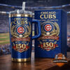 Chicago Cubs 150 Years Historic NL Anniversary 1876-2026 Tumbler With Handle And Straw