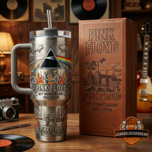 Pink Floyd 61st Anniversary 1965-2026 Tumbler With Handle