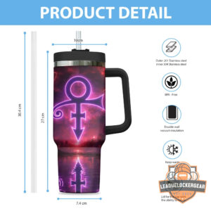 Prince Purple Rain Tumbler With Handle