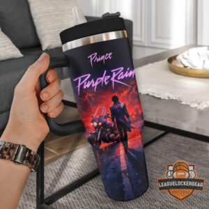 Prince Purple Rain Tumbler With Handle