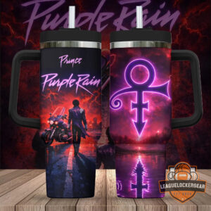 Prince Purple Rain Tumbler With Handle