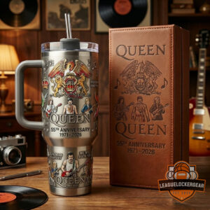 Queen 55th Anniversary 1971-2026 Tumbler with Handle