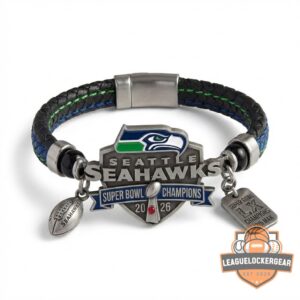 Seattle Seahawks Super Bowl LXIX Champions 12th Man Bracelet