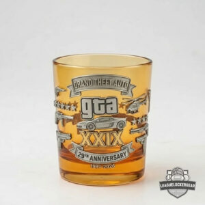 Grand Theft Auto 29th Anniversary 1997-2026 Whiskey Glass