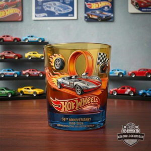 Hot Wheels 58th Anniversary Commemorative Collector Edition Whiskey Glass